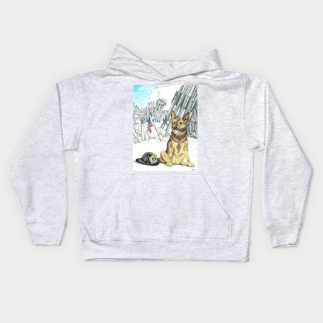 Heroes of 9-11 Kids Hoodie by ArtbyMinda